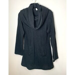 Avatar Clothing Tunic Sweater w/Pockets Womens Large Black Nepal Cowl‎ Neck Boho
